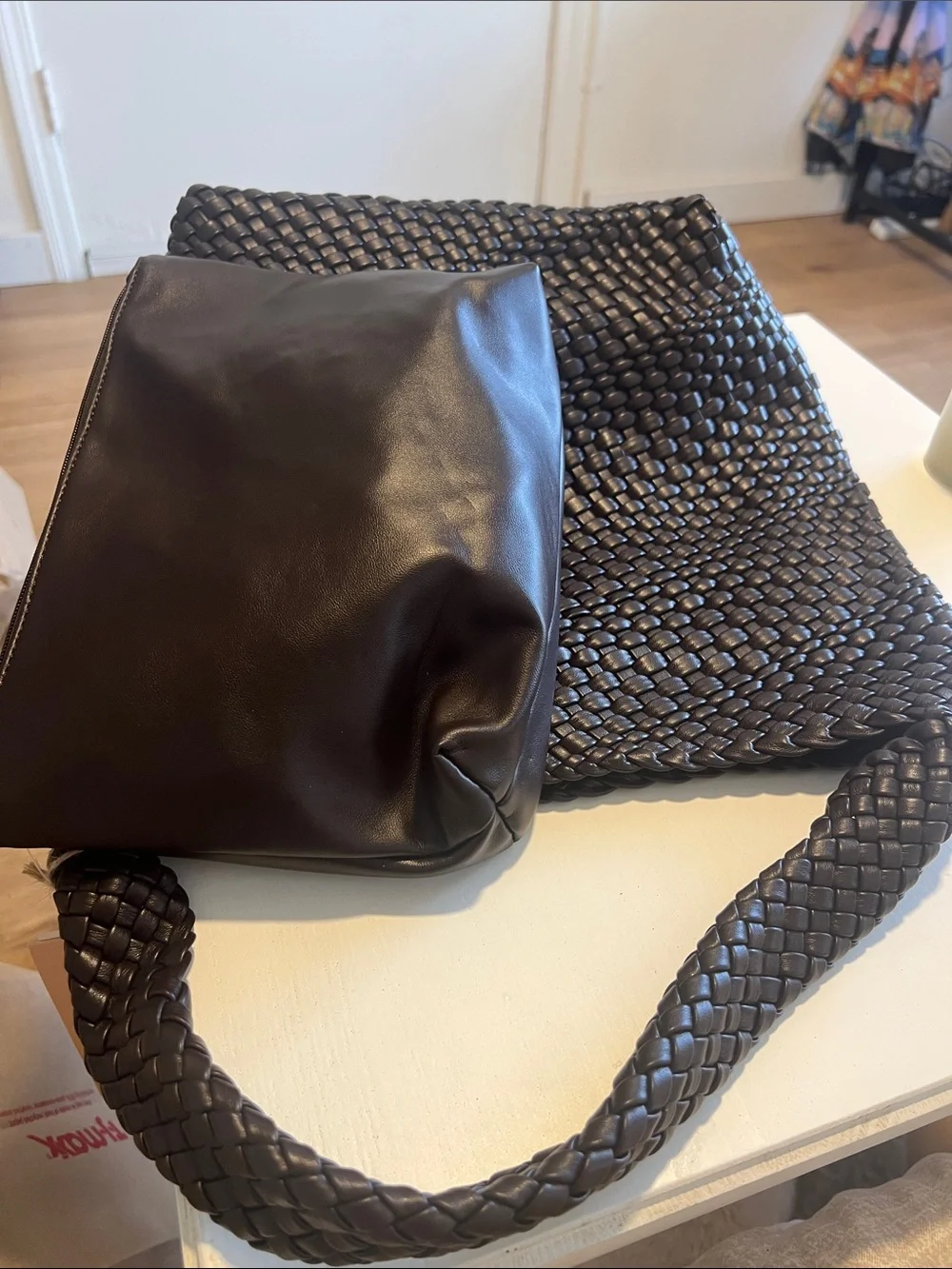 Woven Black Hobo Shoulder Bag — Sleek Everyday Carry